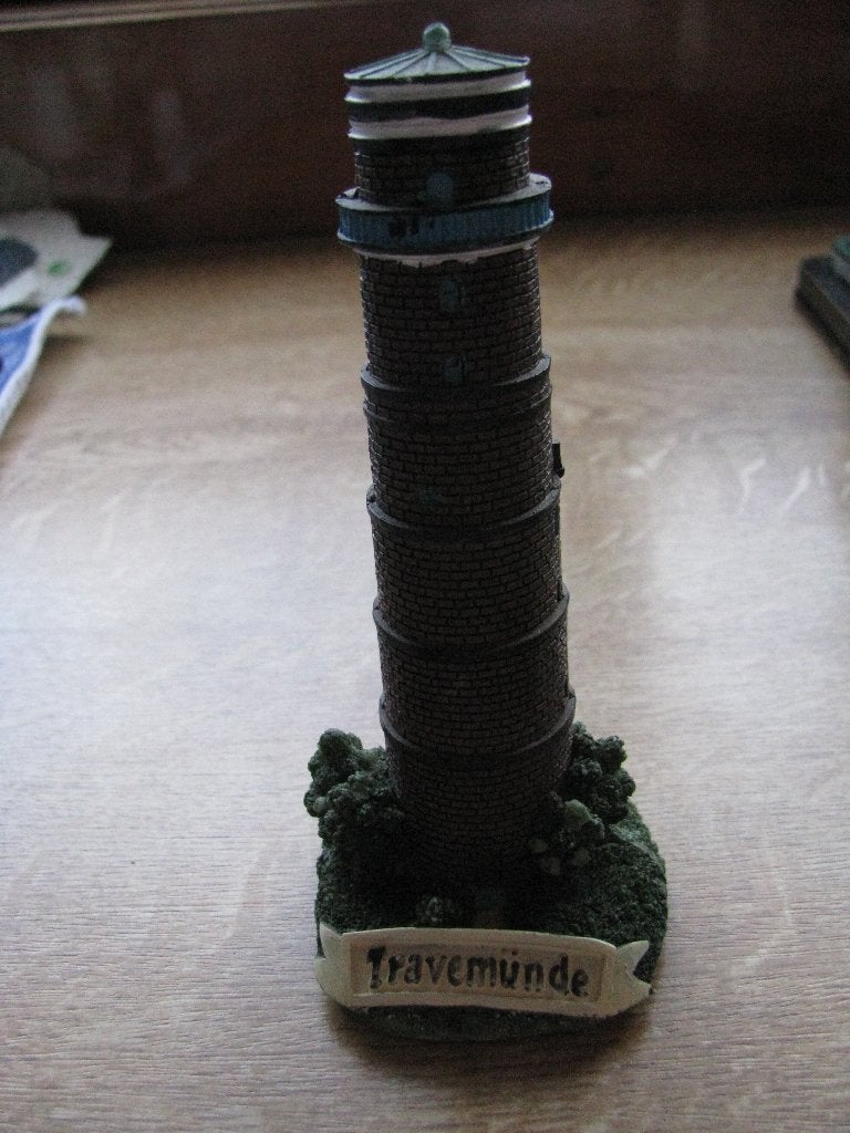 vuurtoren beeldje Duitsland - Travemunde Ostsee, Ophalen of Verzenden, Zo goed als nieuw, Schaalmodel