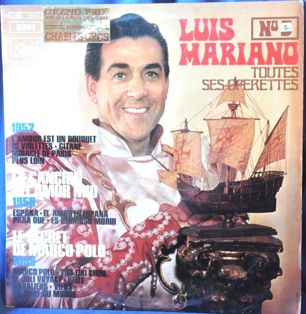 vinyl 33 tours luis mariano toutes ses opérettes (x20129), Enlèvement ou Envoi, Utilisé, Opéra ou Opérette