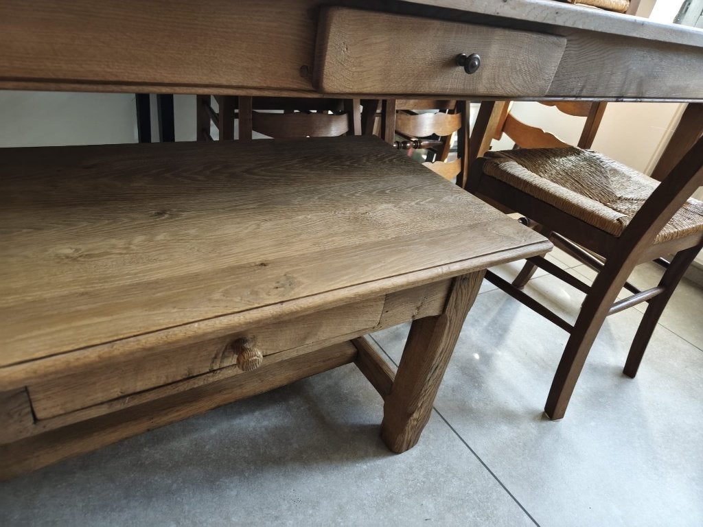 Ensemble table chaise salon salle à manger, Maison & Meubles, Enlèvement, Neuf, Chêne vitrifié, 4 à 6 chaises