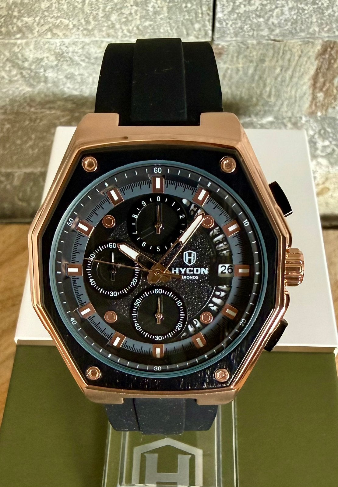 HYCON KRONOS CHRONO TWV499€! 💯%NIEUW MET CERTIFICAAT, Ophalen of Verzenden, Nieuw