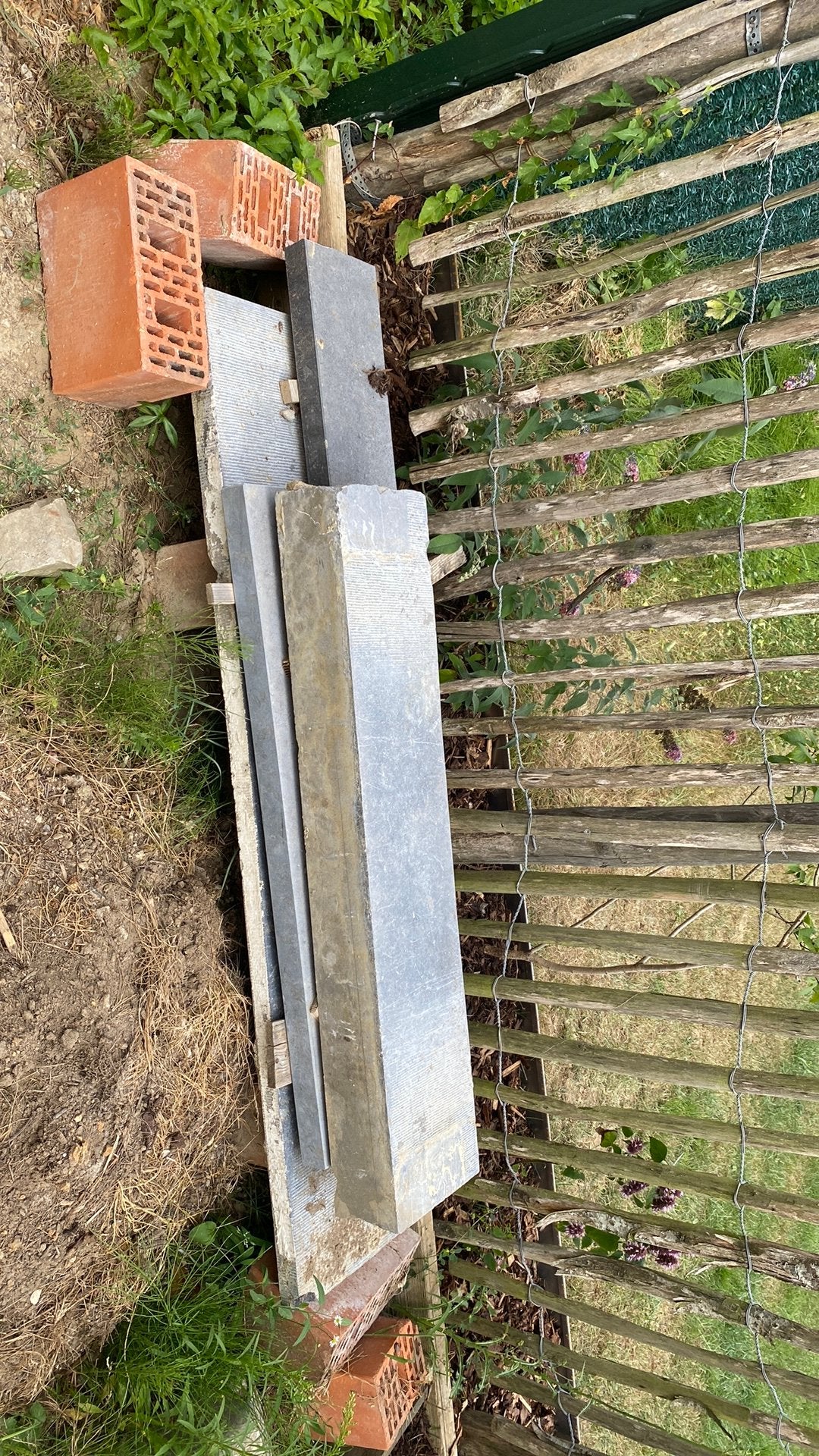 Blauwe dorpelstenen, verschillende maten, Doe-het-zelf en Bouw, Metalen, Ophalen, Zo goed als nieuw