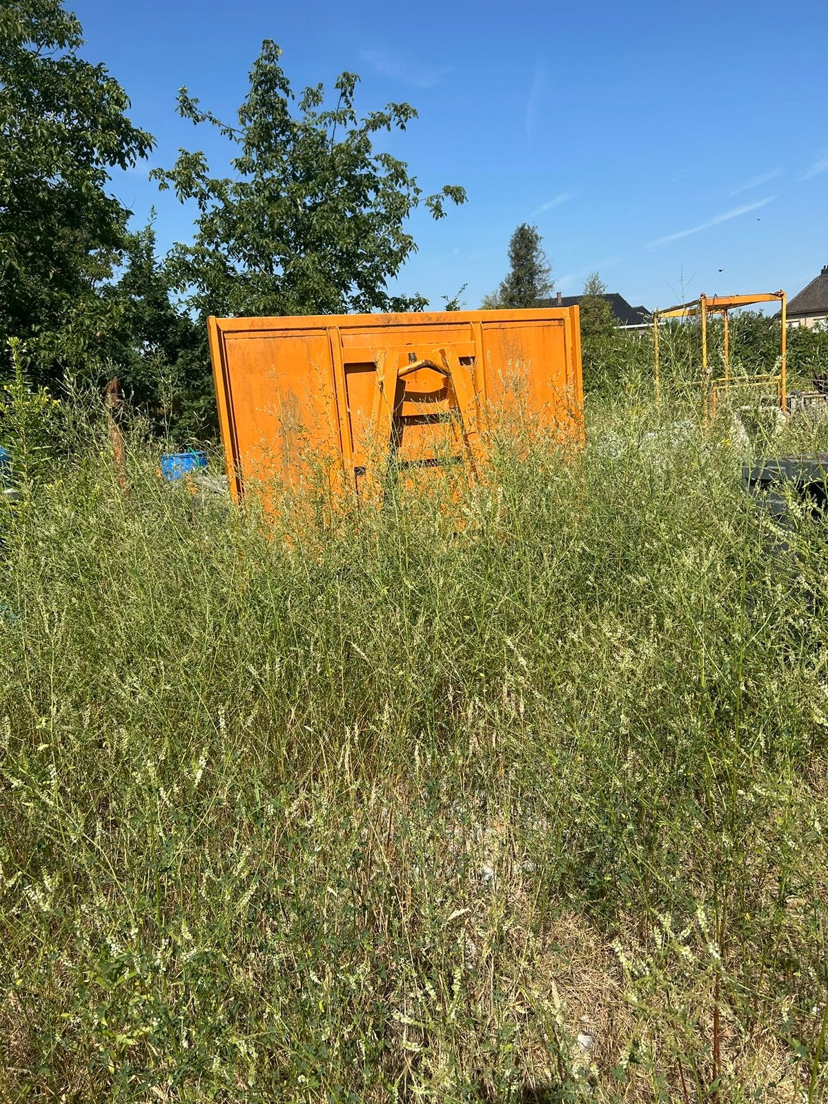 Plateau container met houten rand, Ophalen