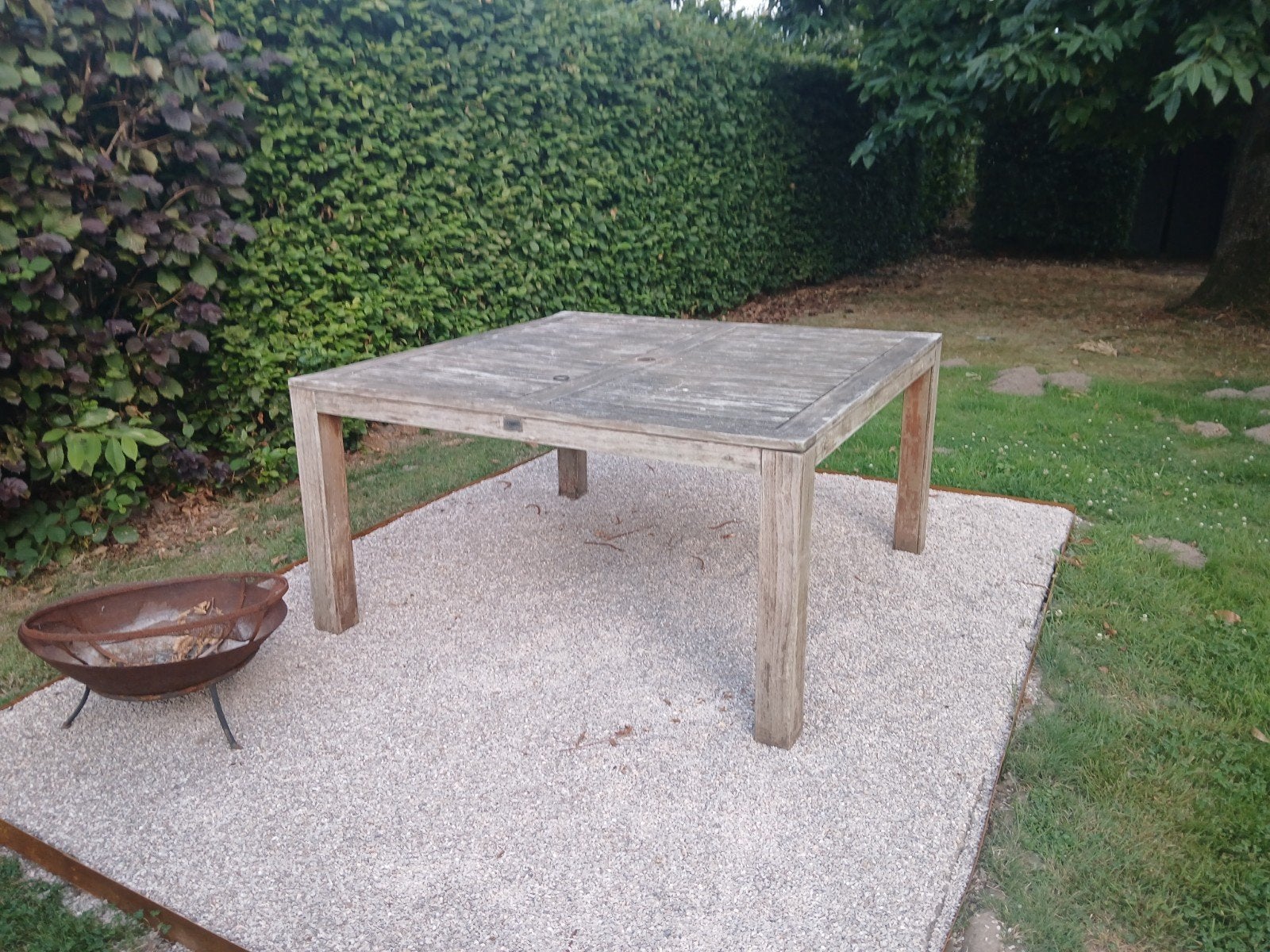 houten tafel, Tuin en Terras, Ophalen, Gebruikt, Hout