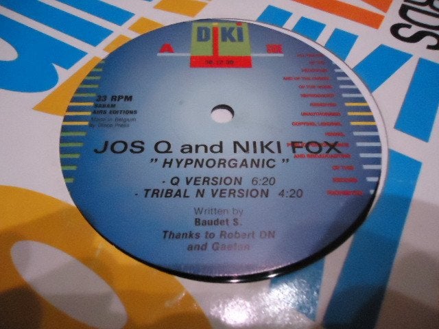 Jos Q And Niki Fox – Hypnorganic (Diki Records), CD & DVD, 12 pouces, Trance, Enlèvement ou Envoi, Comme neuf
