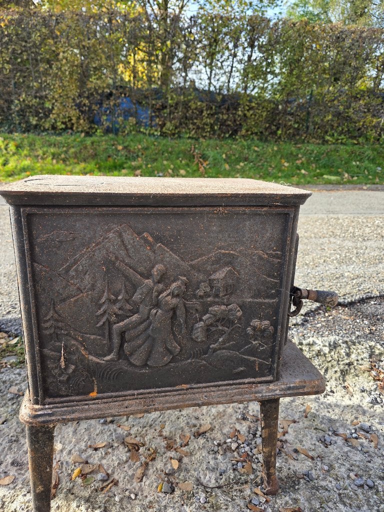 Poêle à bois scandinave en fonte, Moins de 60 cm, Enlèvement, Utilisé, Poêle