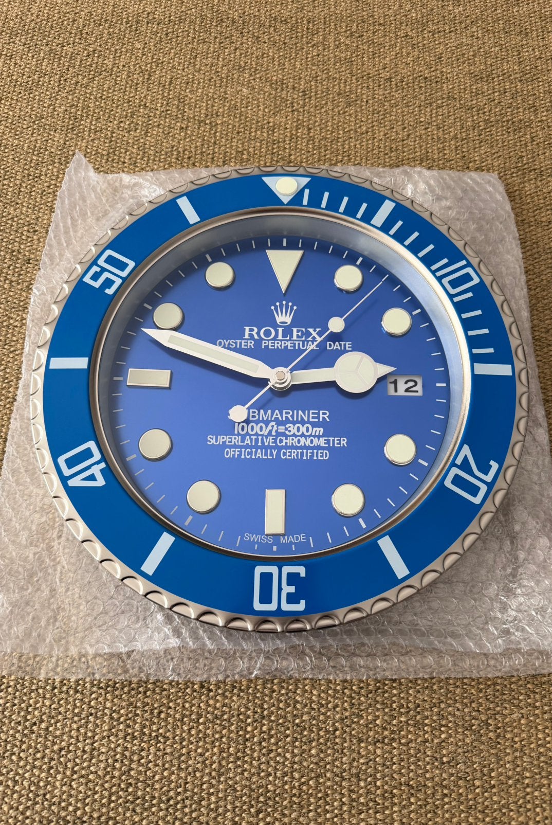 Horloge Mural Rolex submariner, Enlèvement ou Envoi, Comme neuf