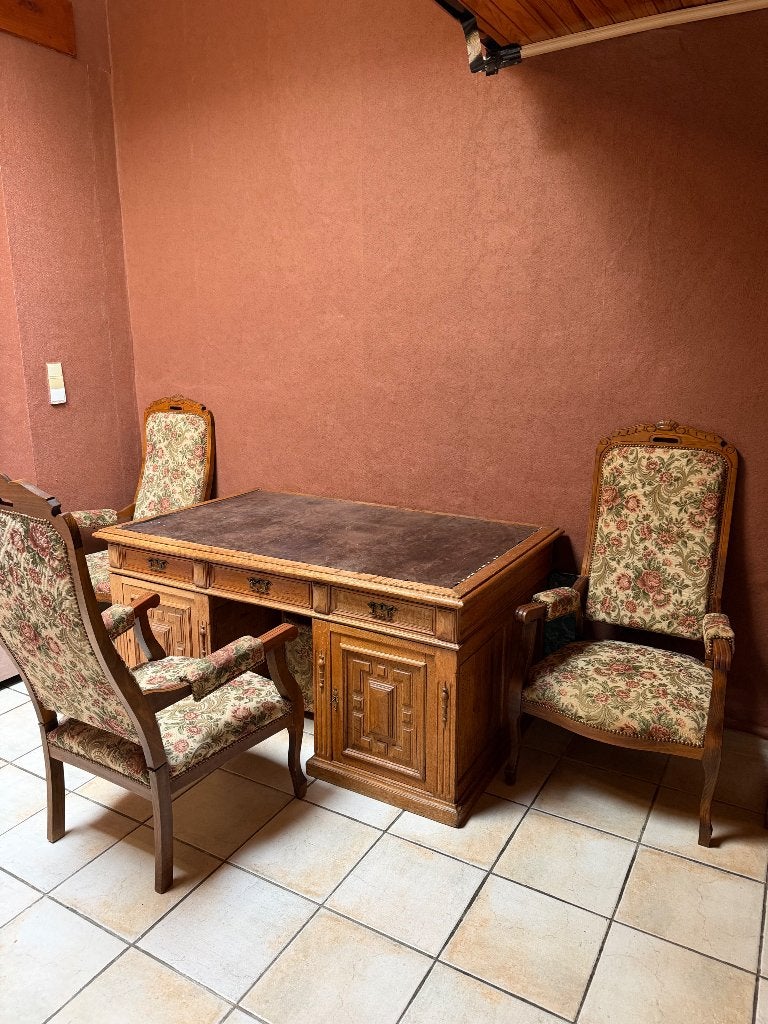 Bureau de Ministre antique double face 1950-1970, Enlèvement