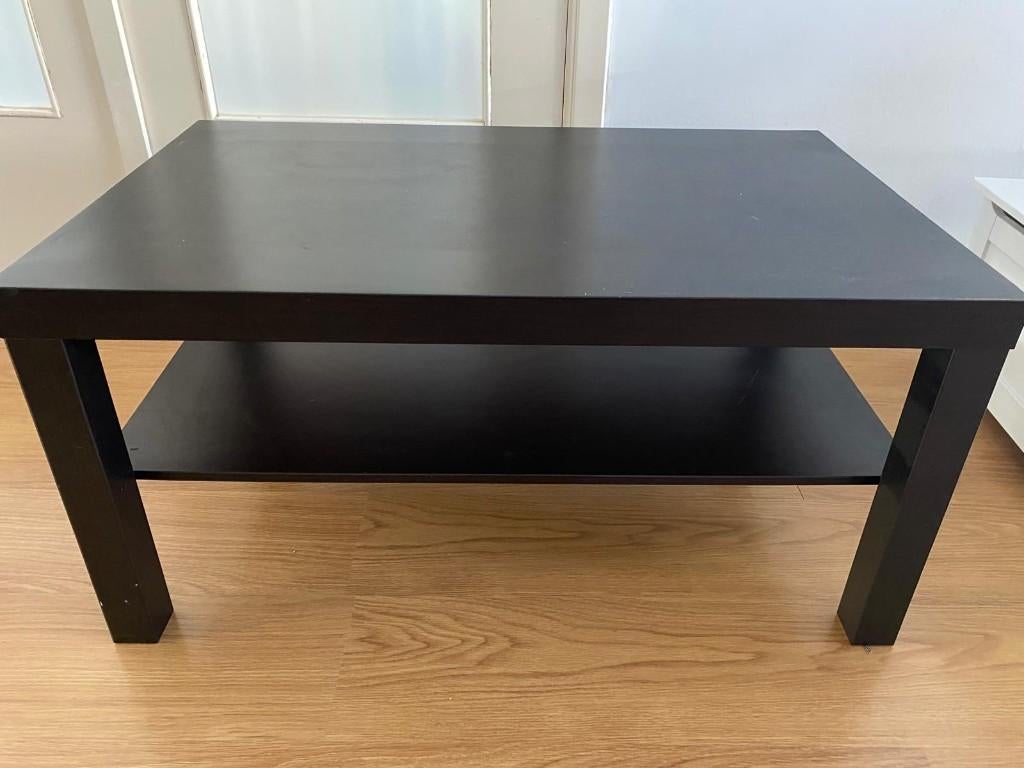 IKEA LACK salontafel (zwartbruin), 50 à 100 cm, Comme neuf, Enlèvement, Rectangulaire