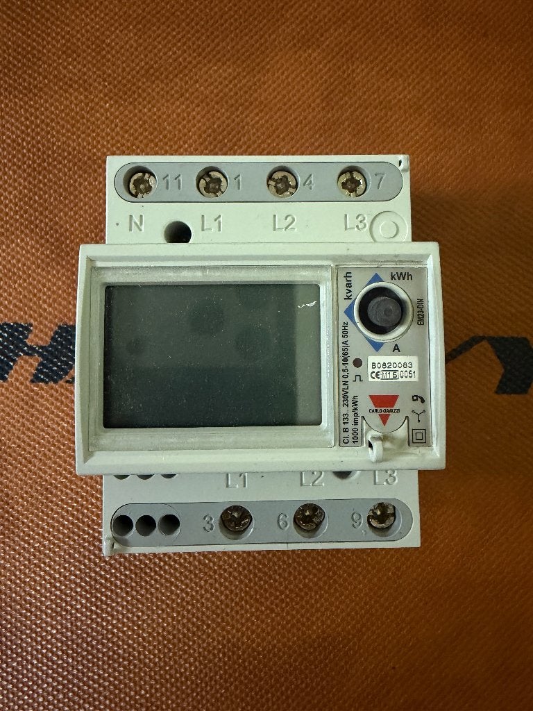 Carlo Gavazzi EM23-DIN Driefasige KWh-meter, Enlèvement, Utilisé