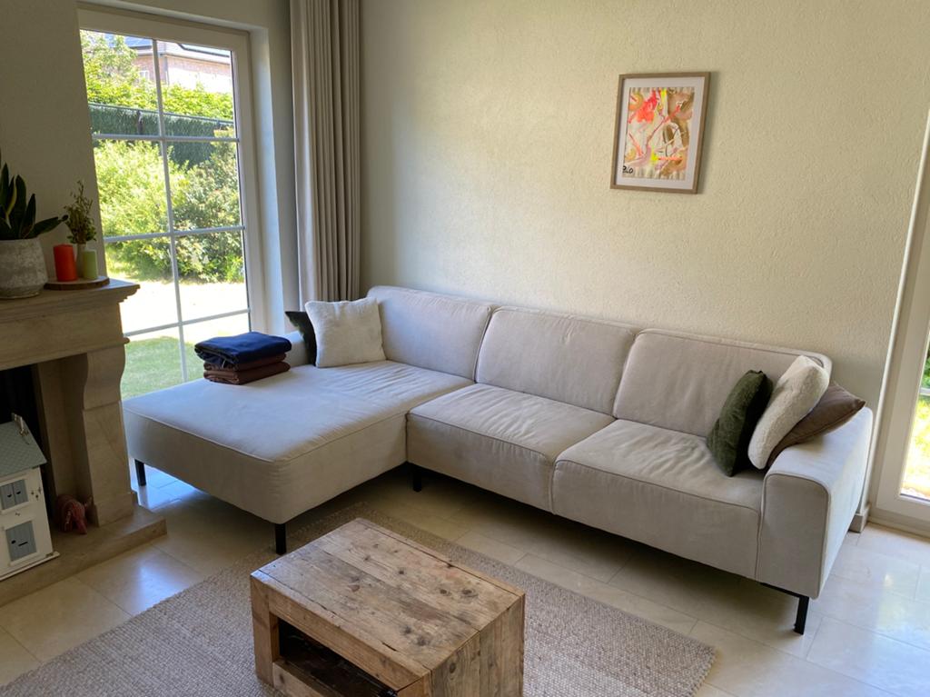 Zetel - Complete zithoek in wit grijze kleur, Enlèvement, Comme neuf