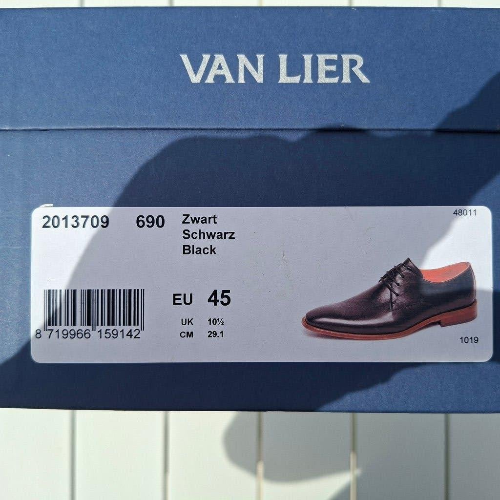 Van Lier stijlvolle zwarte veterschoenen, maat 45, Kleding | Heren, Schoenen, Zwart, Van Lier, Ophalen of Verzenden, Zo goed als nieuw