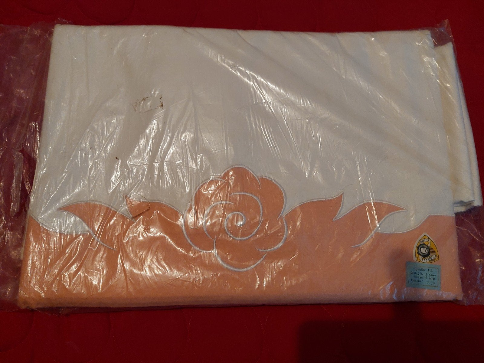 Paire de draps de lit ancien 2 personnes, Antiek en Kunst, Antiek | Woonaccessoires, Ophalen