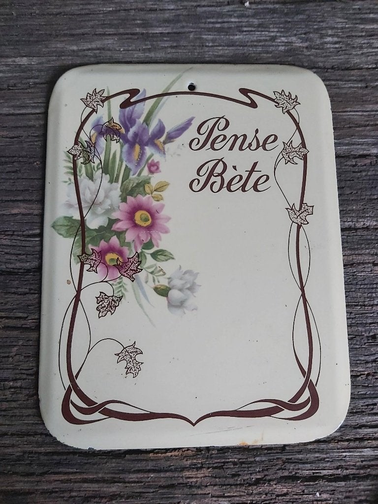 Prachtig vintage frans emaille bord / plaat art nouveaustijl, Antiek en Kunst, Ophalen of Verzenden