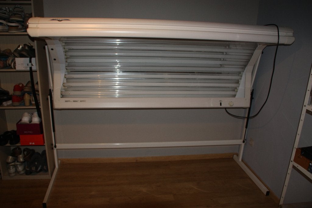 Zonnehemel 12 lampen met gezichtsbruiner 5 lampen, Electroménager, Enlèvement, Utilisé, Solarium visage, 10 à 15 lampes