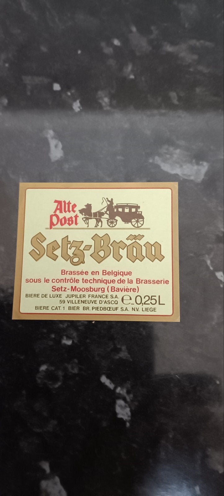 bieretiket setz brau br jupille en br Piedboeuf luik, Enlèvement ou Envoi