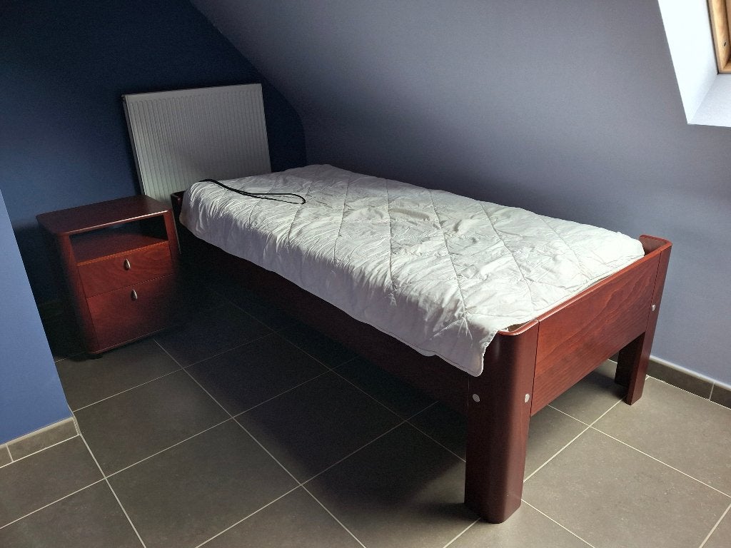 Bed en nachtkastje  Auping 1 pers 90 cm x 2 m, Huis en Inrichting, Ophalen, Gebruikt, 90 cm, Eenpersoons