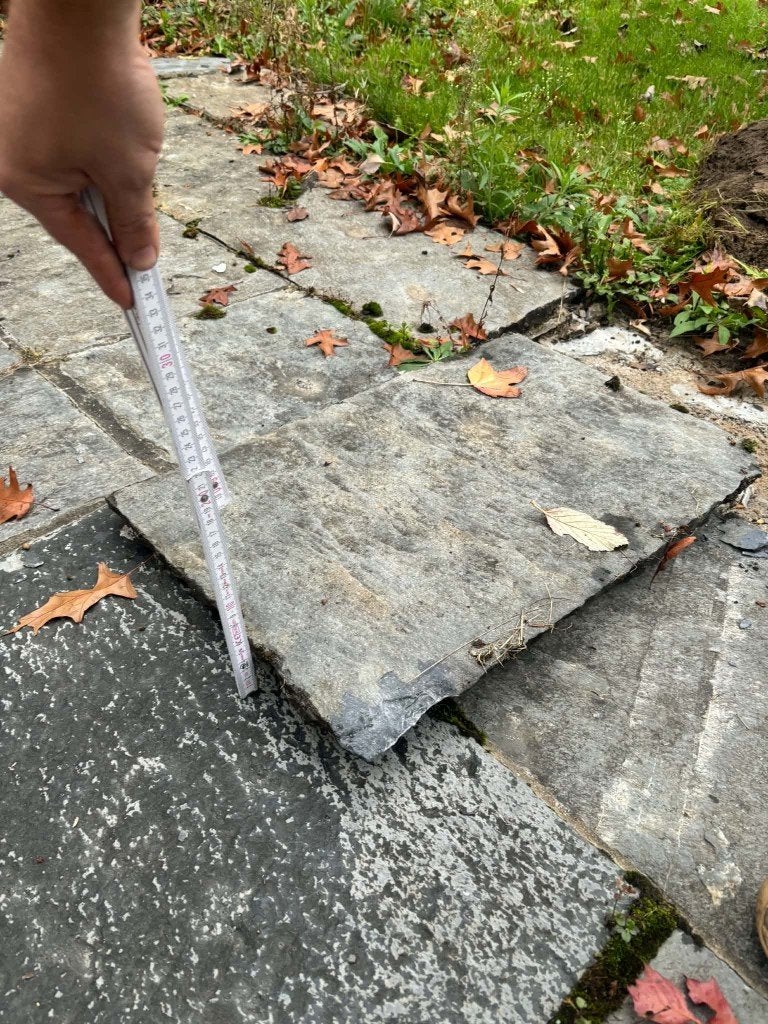 terrastegels recup authentiek materiaal lei natuursteen, Tuin en Terras, Gebruikt, Verzenden, Terrastegels, Natuursteen