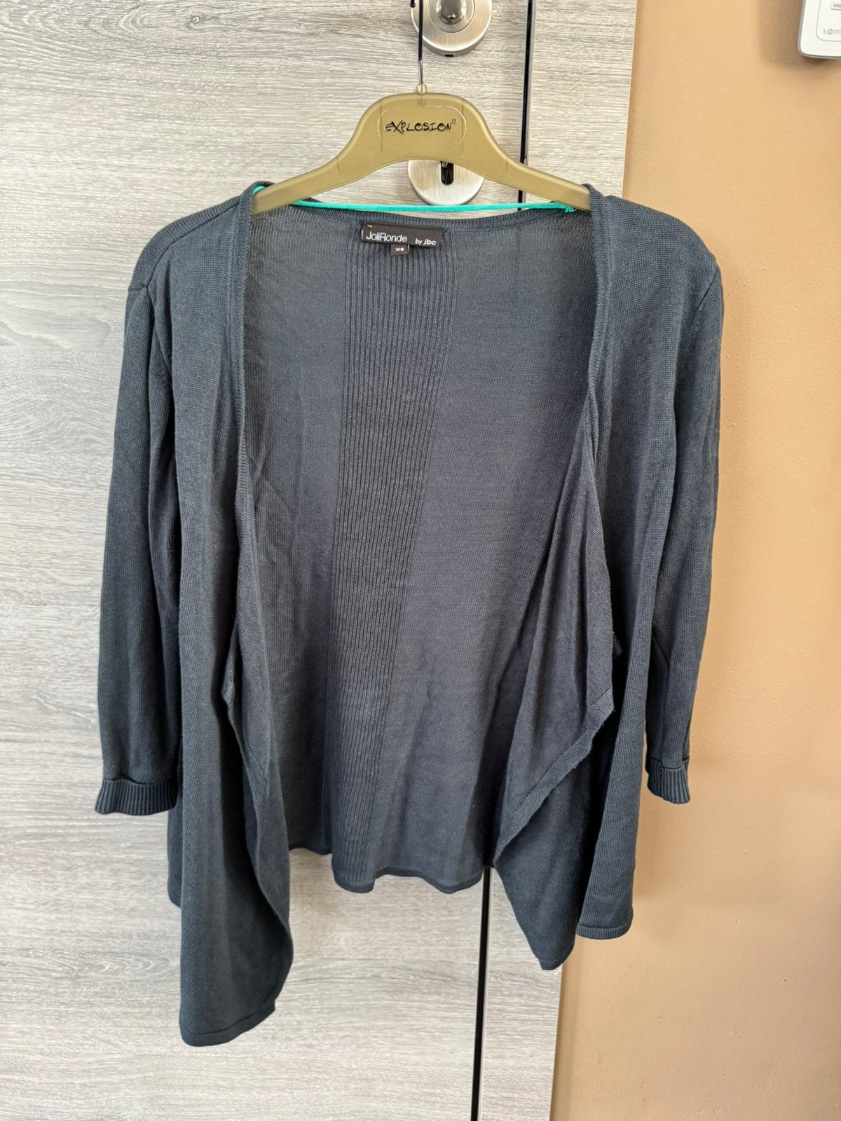 Joli Ronde by Jbc gilet. Maat Xs. Driekwart mouwen, Enlèvement, Porté, Taille 34 (XS) ou plus petite, Gris