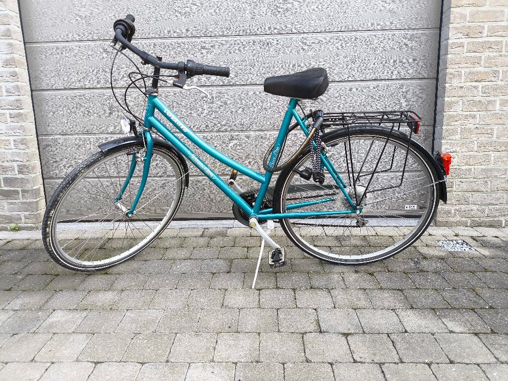 Blauwe damesfiets, Fietsen en Brommers, Ophalen, Gebruikt, Overige merken, Versnellingen