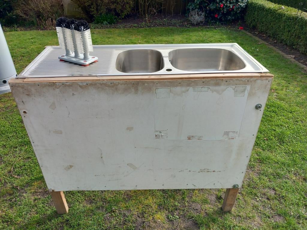 Afwasbak. Inox  .demonteerbaar, Ophalen