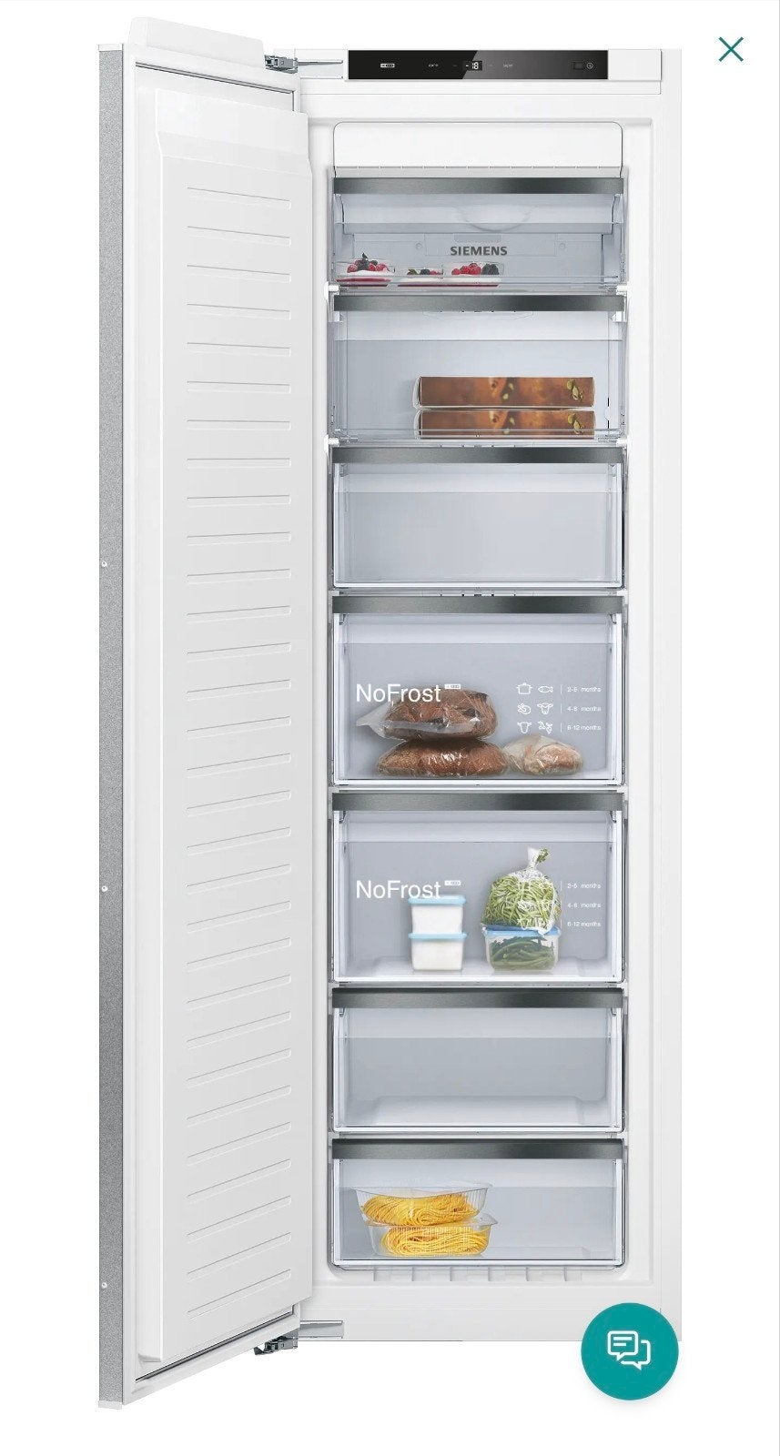 Congélateur encastrable SIEMENS 178cm NO FROST., Electroménager, Neuf, Moins de 60 cm, Congélateur, Classe énergétique A ou plus économe