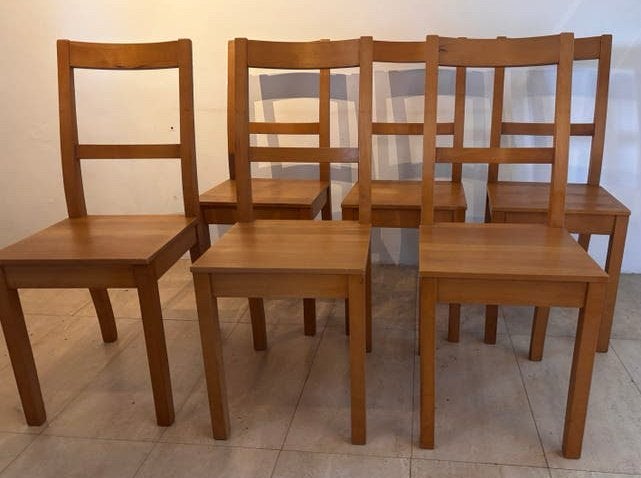 6 chaises  salle à manger IKEA en bois, Enlèvement, Bois, Contemporain, Brun