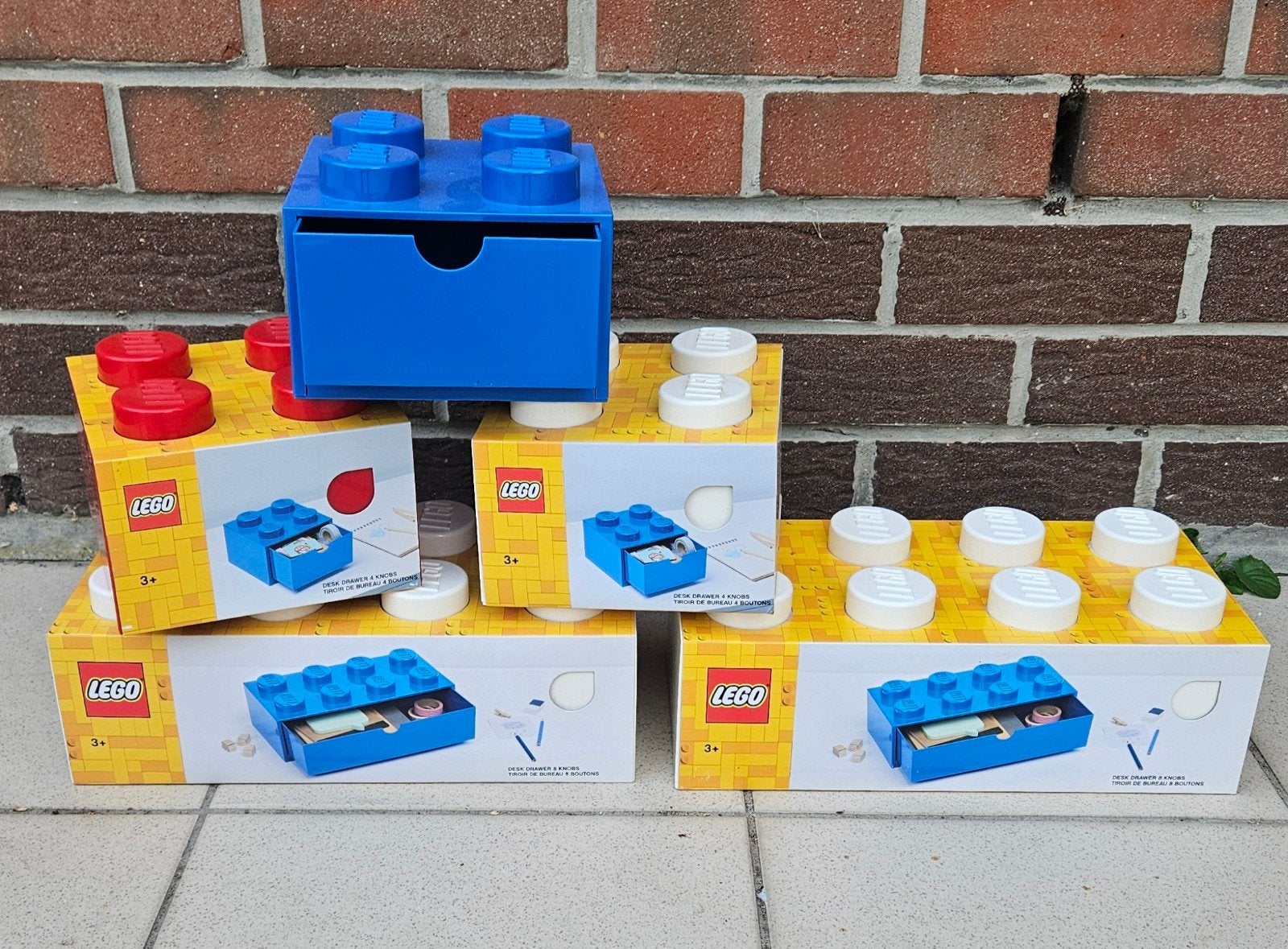 lot de 5 boîte de rangement empilable lego neuve, Collections, Jouets, Enlèvement ou Envoi