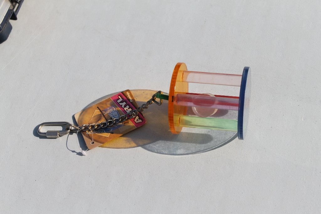 Kooihanger, cylinder acryl Papegaaien speeltje Nieuw, Dieren en Toebehoren, Ophalen of Verzenden, Nieuw, Kooi-accessoires