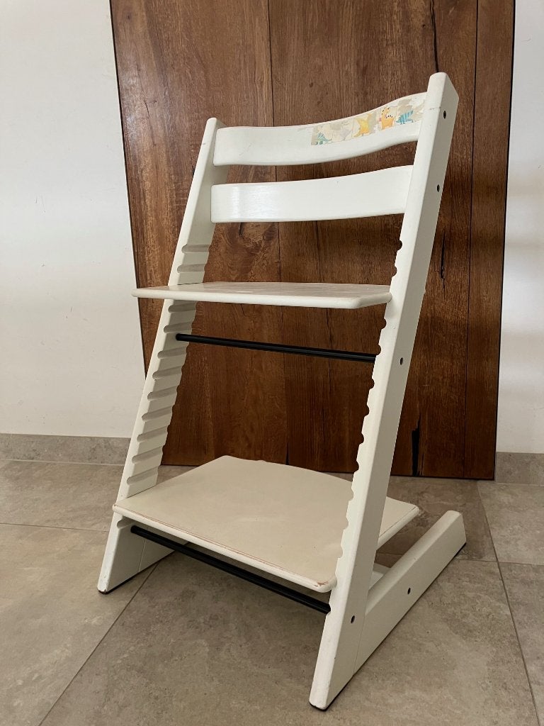 Stokke Eetstoel Tripp Trapp Wit, Ophalen, Gebruikt, Meegroeistoel, Stoelverkleiner
