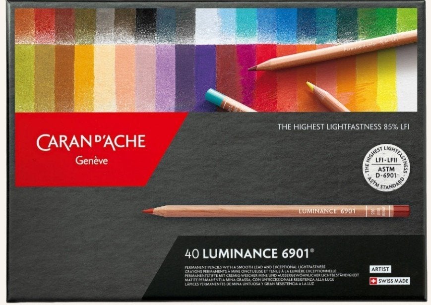 Caran d’Ache Luminance 6901 – 40 kleuren – Nieuw, Ophalen of Verzenden, Nieuw, Potlood of Stift