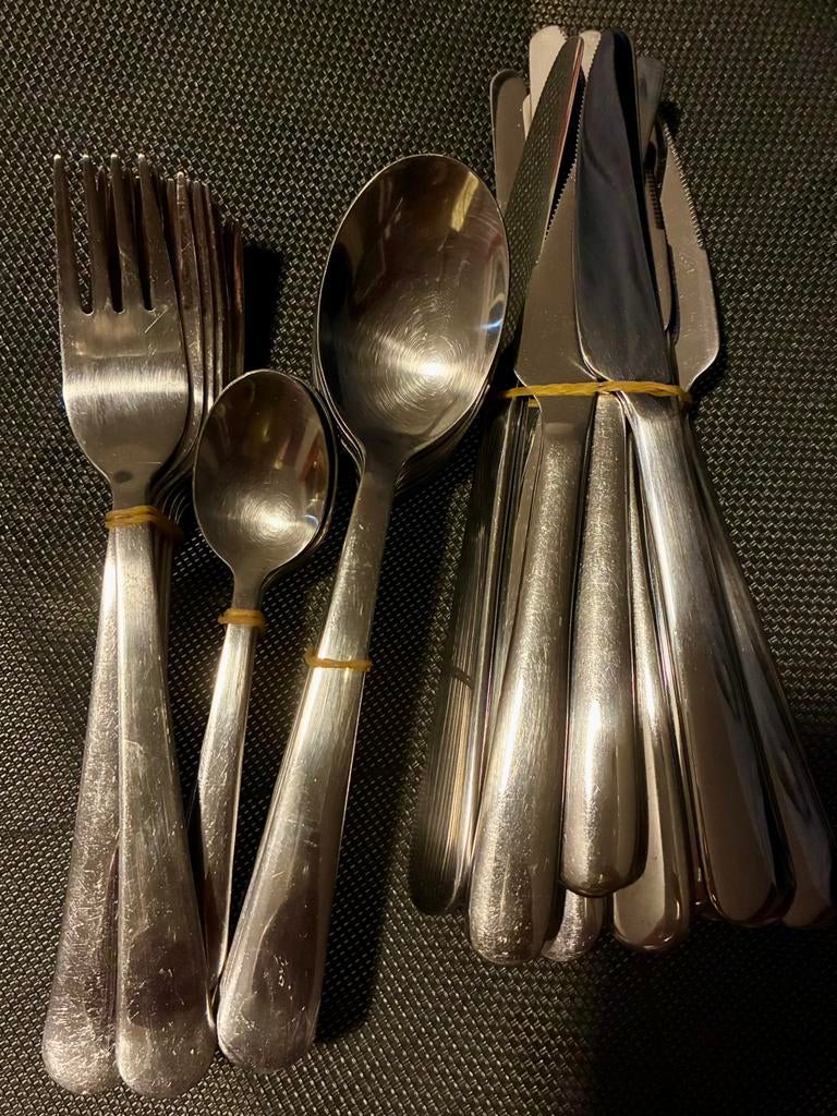Lot de couverts inox, Ophalen, Gebruikt, Inox of Chroom