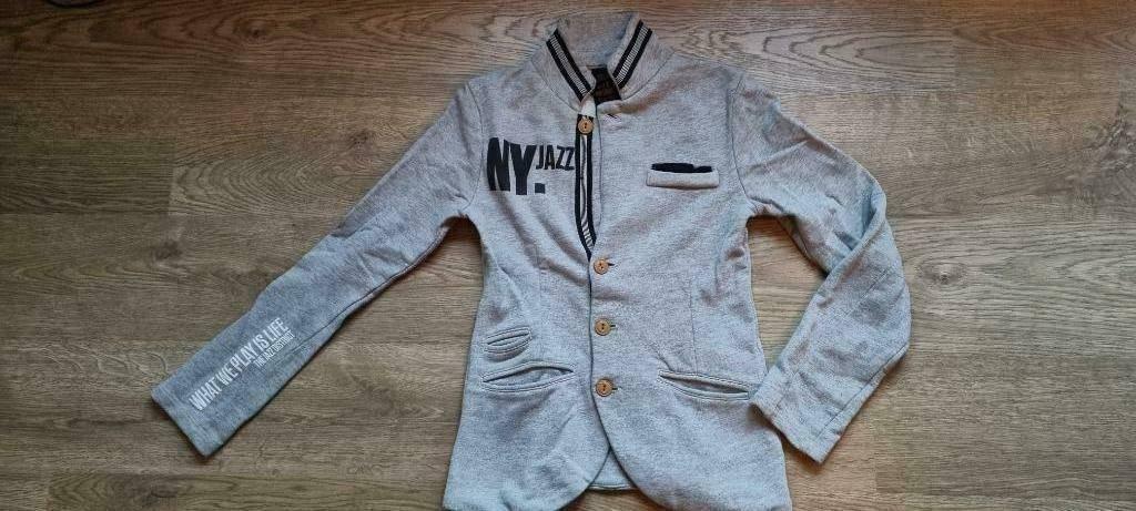 grijze trui / gilet / blazer van CKS maat 152, Gebruikt, Ophalen of Verzenden, Jongen, Trui of Vest