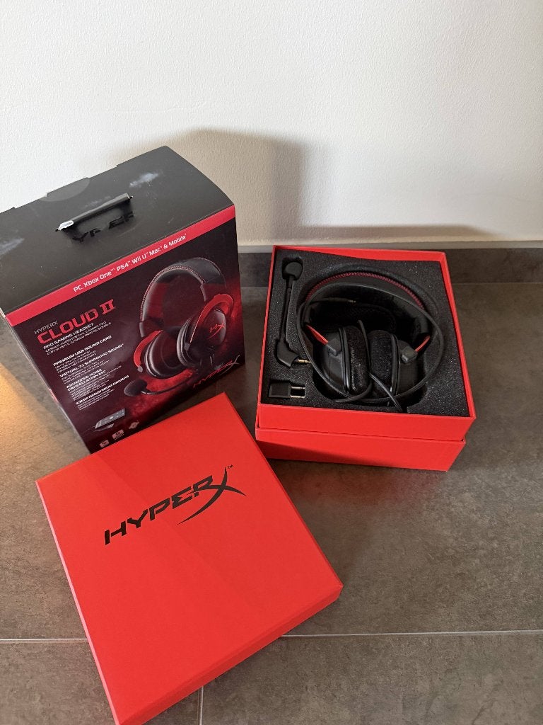 HyperX cloud 2 gaming headset met microfoon, Informatique & Logiciels, Casques micro, Utilisé, Over-ear, Filaire, Casque gamer