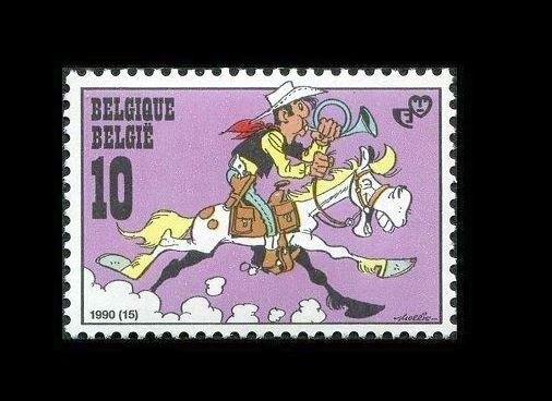 Postzegel 2390 Lucky Luke en Jolly Jumper Morris Stripver., Postzegels en Munten, Verzenden, Frankeerzegel, Postfris