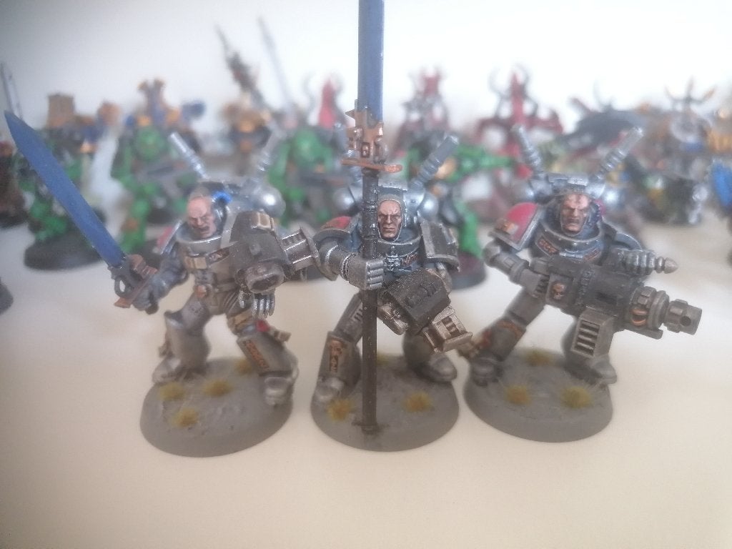 Lot 9 Figurines Warhammer 40k - Grey Knights Peints, Enlèvement, Comme neuf, Personnage ou Figurines