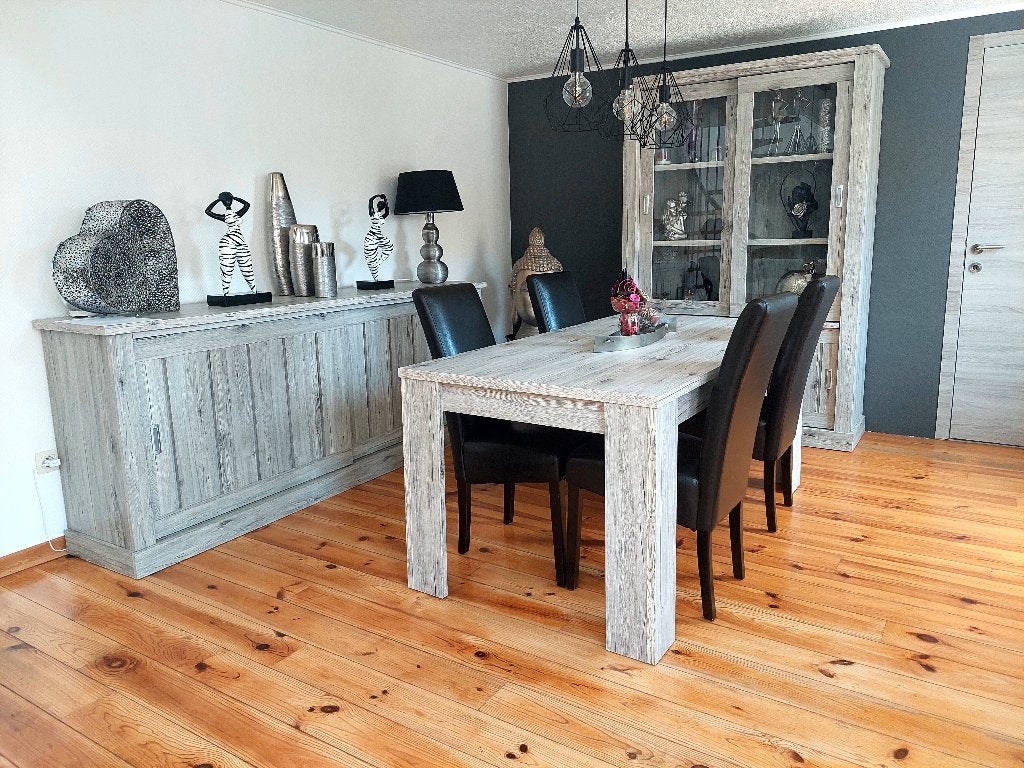 Salle à manger complète avec meuble Tv, Maison & Meubles, Salles à manger complètes, Enlèvement, Comme neuf, 4 à 6 chaises