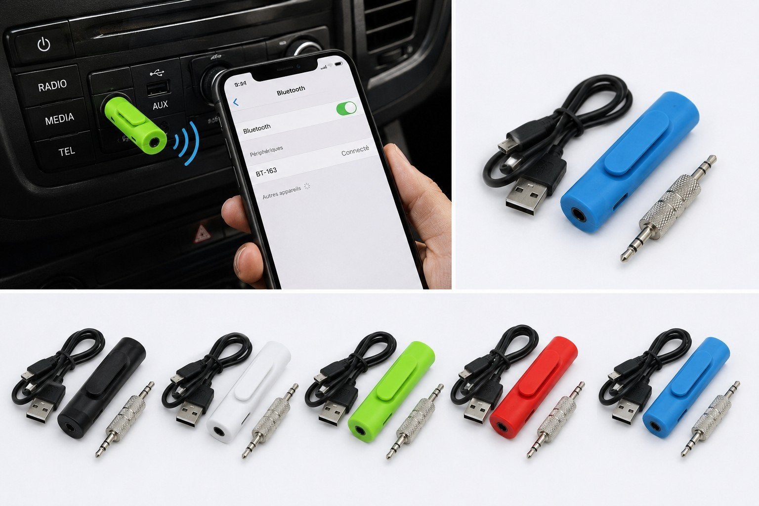 Récepteur Bluetooth Audio 3,5 mm Sans Fil – Neuf, Télécoms, Chargeurs de voiture, Enlèvement, Sans fil, Neuf