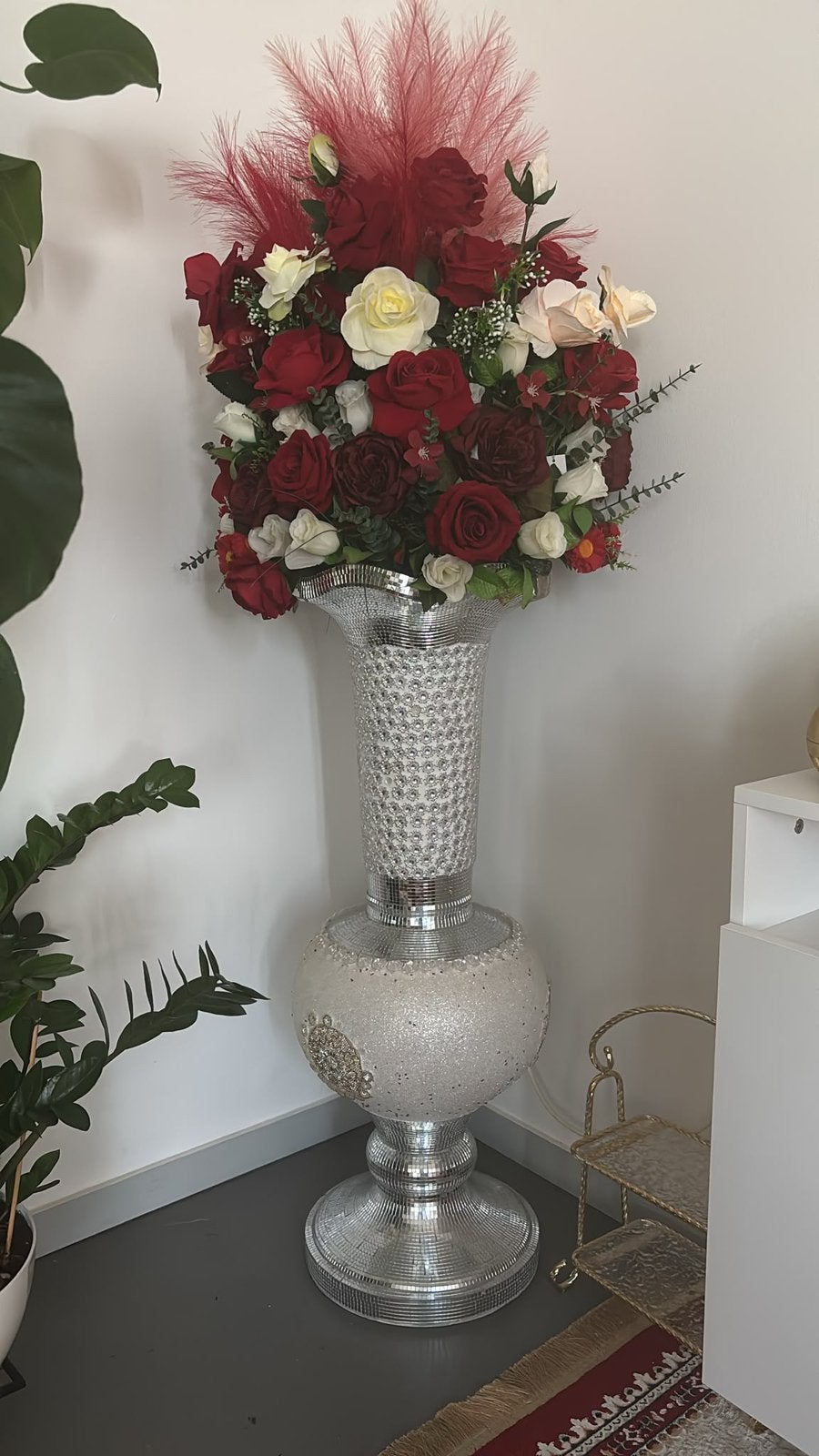 valse bloem met vase, Ophalen, Zo goed als nieuw