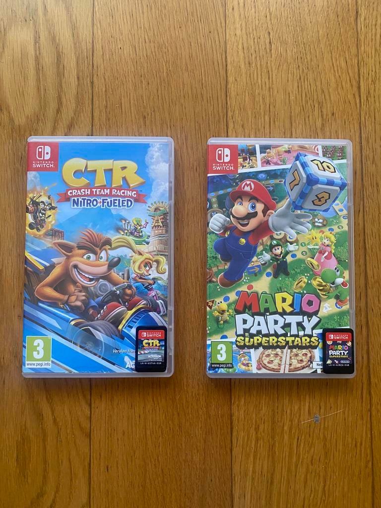 Pack Nintendo Switch — Mario Party Superstars + CTR, Enlèvement ou Envoi, Comme neuf