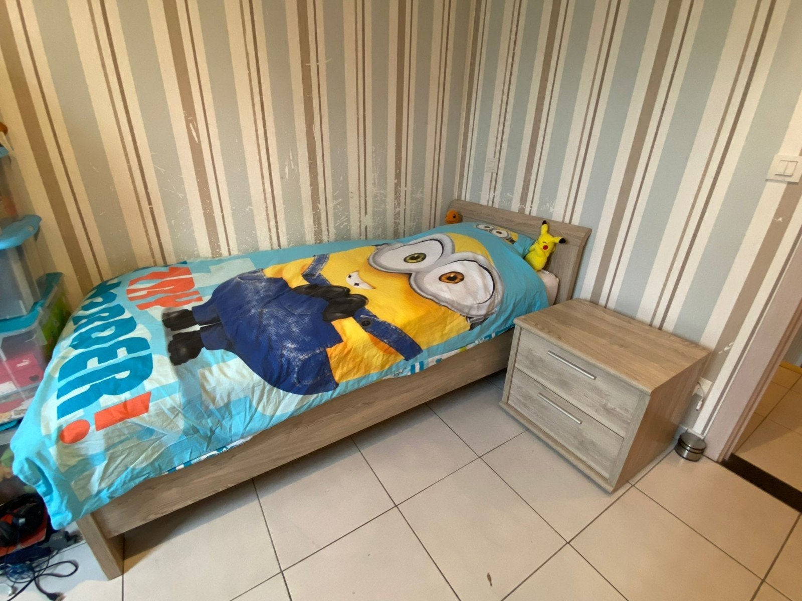 Kinderslaapkamer, Kinderen en Baby's, Kinderkamer | Bedden, Gebruikt, Lattenbodem, Ophalen