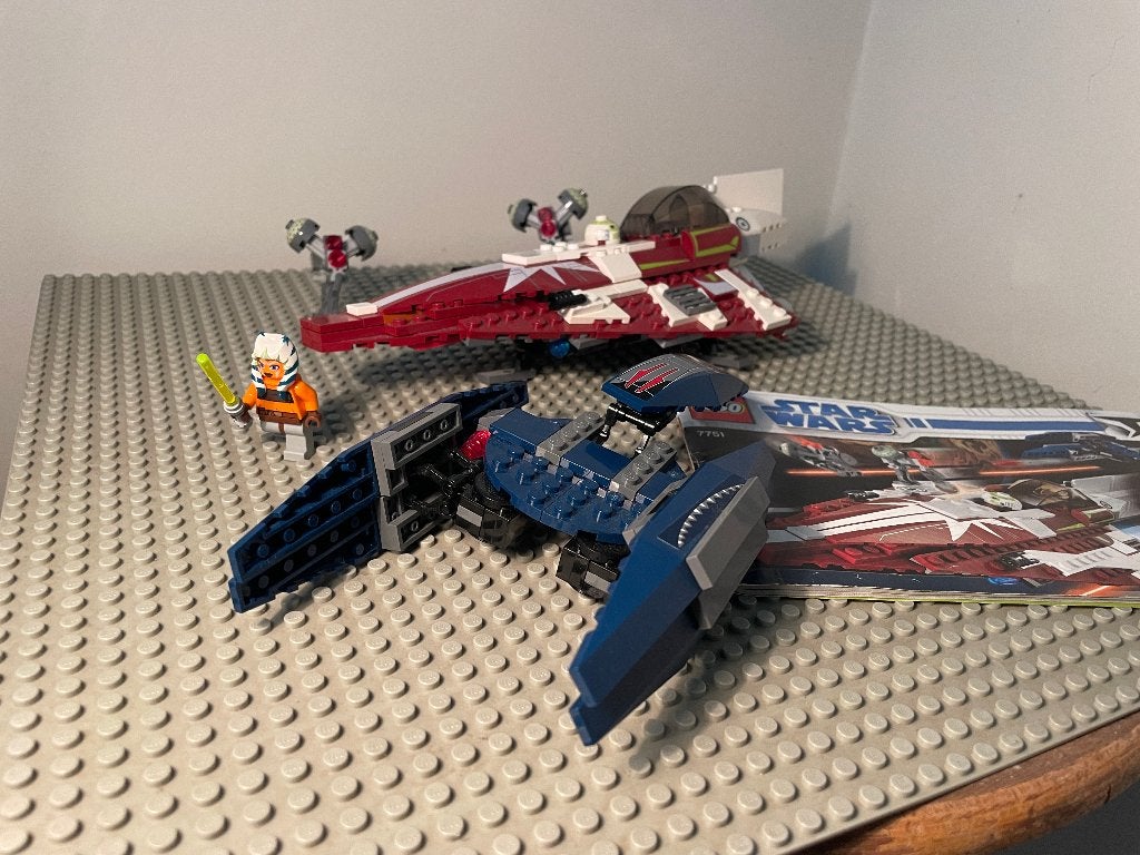 LEGO Star Wars 7751 Ahsoka's Starfighter & Vulture Droid, Gebruikt, Star Wars, Lego, Ophalen of Verzenden