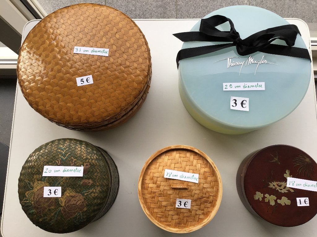 5 mooie mandjes met deksel, Huis en Inrichting, Ophalen of Verzenden, Zo goed als nieuw, Met deksel
