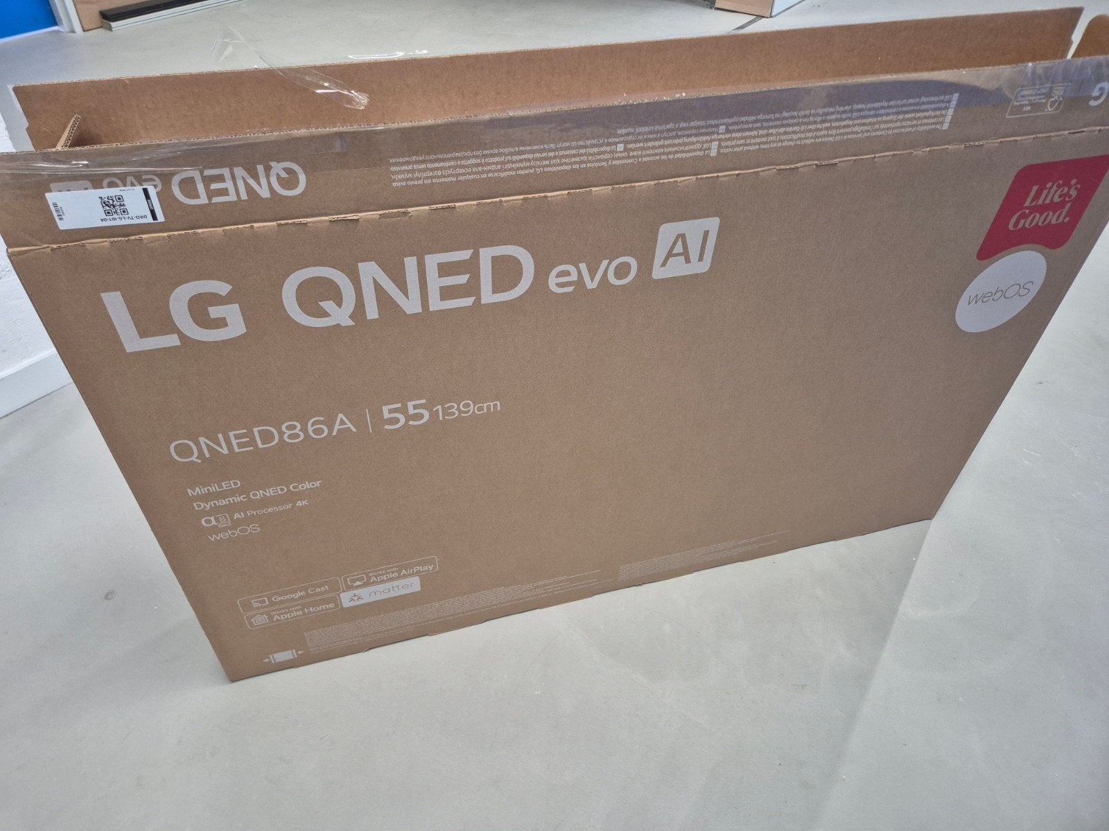LG 55" QLED 4k televisie, Ophalen, QLED, Nieuw, 100 Hz
