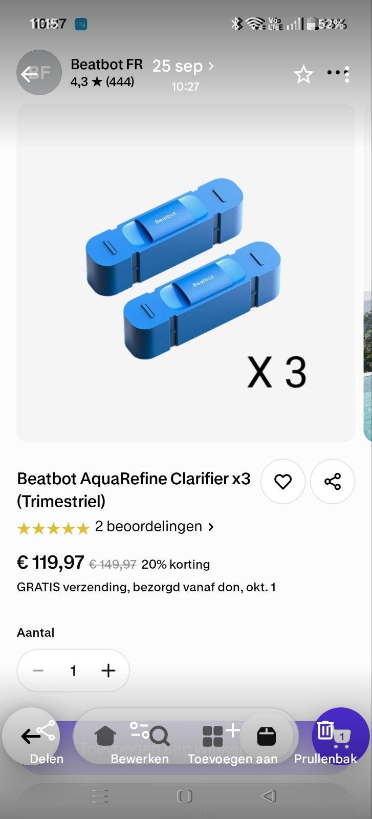 Aquarefine clarifier voor zwembadrobot beatbot, Verzenden