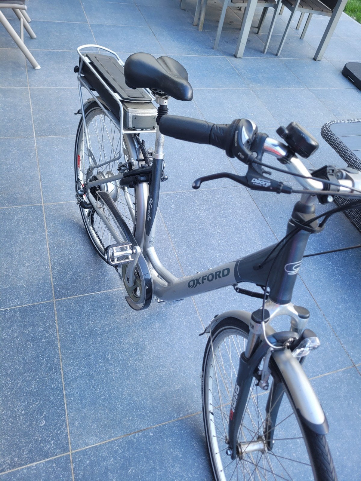 electrische damesfiets oxford, Gebruikt, Velgrem, 47 tot 50 cm, Versnellingen