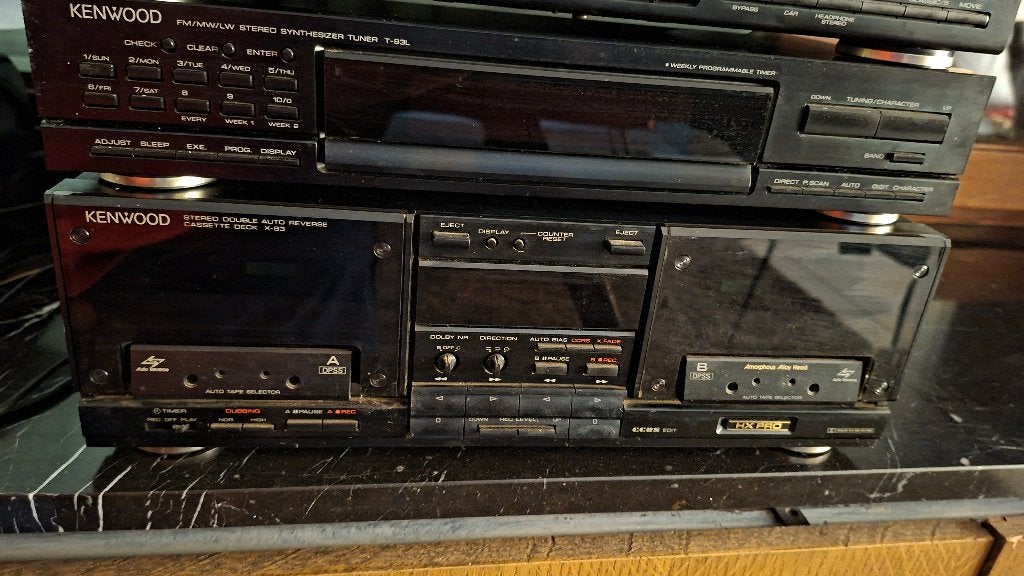 Lecteur de cassettes stéréo pour voiture Kenwood X-93, TV, Hi-fi & Vidéo, Enlèvement, Double, Kenwood, Auto-reverse