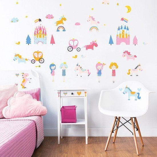 Prinsessen Muurstickers - Van 29,95 voor 14,95!, Kinderen en Baby's, Kinderkamer | Inrichting en Decoratie, Overige merken, Nieuw