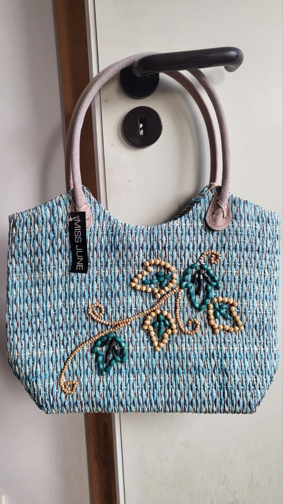 Rieten handtas, Handtassen en Accessoires, Tassen | Damestassen, Ophalen, Handtas