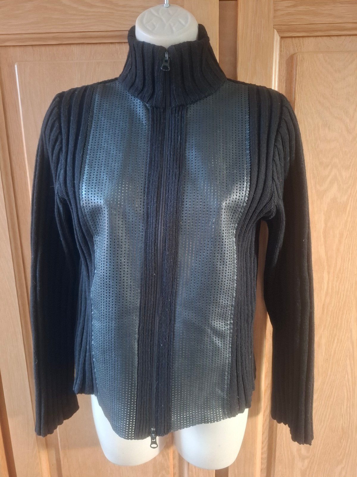 Zara zwart vest van wol en leer S M, Kleding | Dames, Maat 38/40 (M), Ophalen of Verzenden, Zo goed als nieuw, Zara