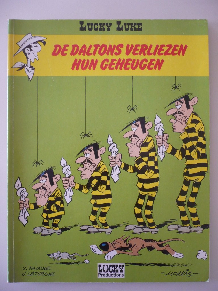Lucky Luke ( De daltons verliezen hun geheugen ) 1ste druk, Gelezen, Eén stripboek, Ophalen of Verzenden, Morris